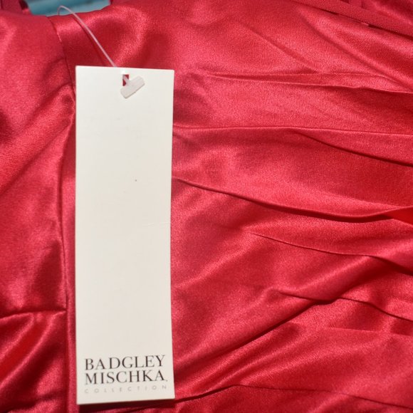 NWT Badgley Mischka Dress Rose Red Size 6 - Picture 4 of 7